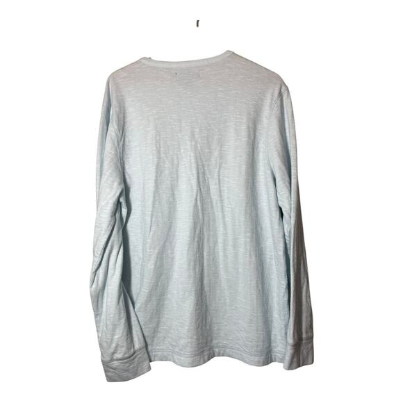 1901 Nordstrom Mens Light Blue Henley Long Sleeve Shirt Size Large NWOT - Picture 2 of 4